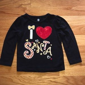 ✨Adorable I LOVE SANTA Long sleeve tee size 24mo!✨